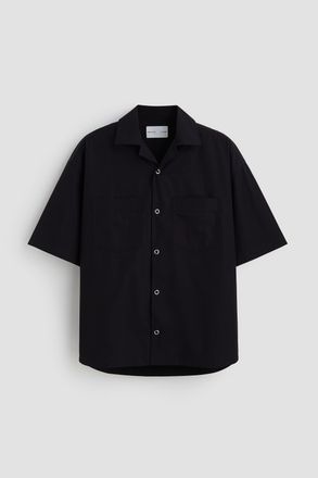 H&M Freizeithemd aus Pima-Baumwolle - Schwarz