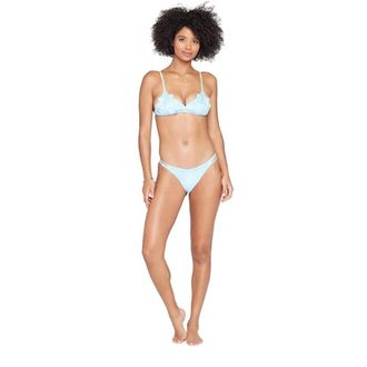 L*Space L*Space Claude Classic Bikini Bottom Womens Sky Blue Swimwear JZZ421