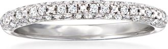 RS Pure by Ross-Simons Diamond Cluster Band in Sterling Silver