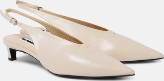 Jil Sander Leather slingback pumps