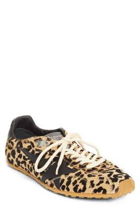 Golden Goose Marathon Speed Genuine Calf Hair Sneaker in Brown And Black Leo/Black at Nordstrom, Size 10Us