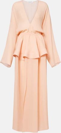 Alaia Alaïa Abito lungo in georgette con peplum