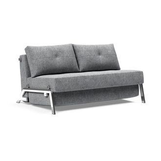 Innovation Cubed 140 Schlafsofa, 98 x 148 cm, chrom / granitgrau (565 Twist)