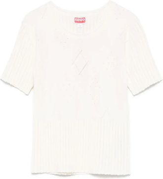 Kenzo T-shirt a rombi - Bianco