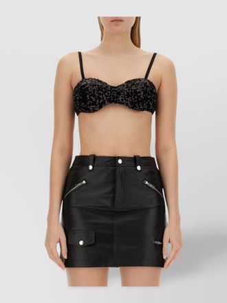 Moschino sequined cropped top