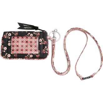 Vera Bradley Zip ID Pouch with Breakaway Lanyard in Melissa Ditsy at Nordstrom