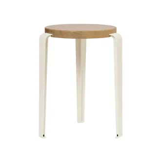 Tiptoe LOU Hocker, Eiche natur / cream white