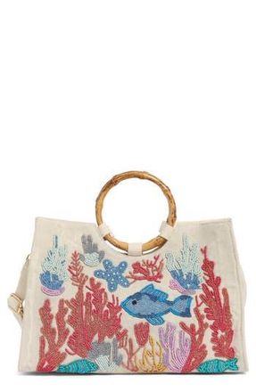 Collection XIIX Beaded Sea Tote in Natural at Nordstrom Rack