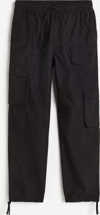 H&M Cargohose in Relaxed Fit - Schwarz