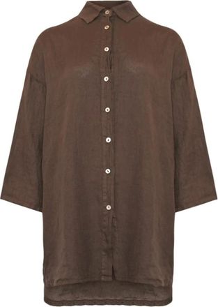 Tiffany & Co. Jenna Oversized Shirt - Dames - Overhemden - Bruin - ONE Size - Overhemden