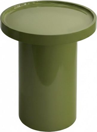 Oviala Mesa de centro redonda de 40 cm en MDF lacado en verde oliva
