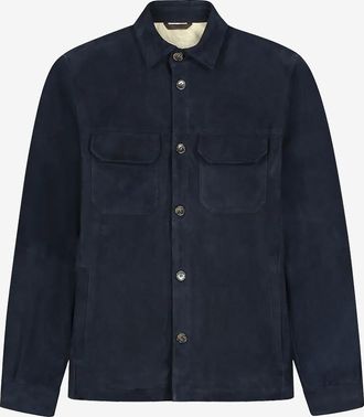 Aur&eacute;lien Kurzes Hemd mit Hemdkragen aus Wildleder