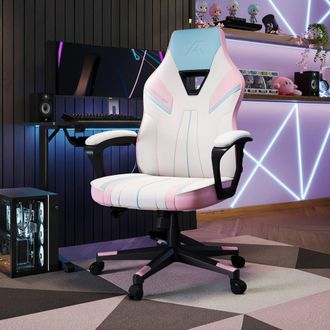 X Rocker Tempest Ergonomic PC Office Gaming Chair with Extra Wide Seat in White