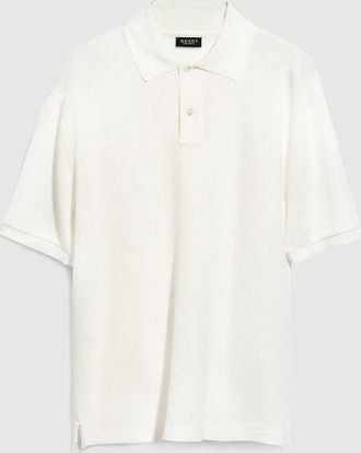 Gucci GG Technical Jersey Jacquard Polo Shirt, Size XXXL, White, Ready-to-wear