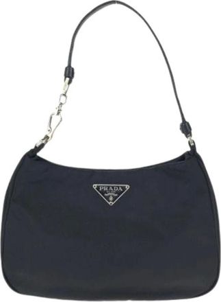 Prada Pre-owned Shoulder Bags, female, Black, Size: ONE SIZE Pre-owned Tessuto Nylon Handbag