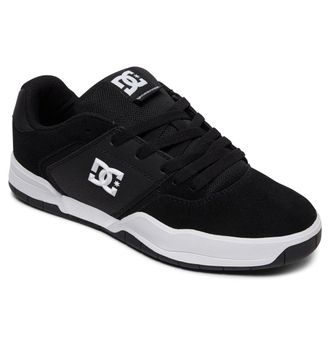 DC Sneaker DC SHOES Central, Herren, Gr. 6,5(38,5), schwarz-weiss (schwarz, wei&szlig;), Obermaterial: Leder / Futter: Textil / Aussensohle: Gummi, Schuhe Snea
