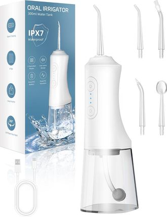 OEM Hilo Dental, Enjuague Bucal Impermeable Ipx7 De 280 Ml, 3 Modos, 4 Boquillas Reemplazables, Ideal Para Viajes, Gingival Pro Dental Cleansing Choice (b