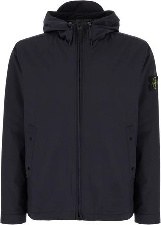 Stone Island Hooded Stretch Padded Jacket - Heren - Zomerjassen - Blauw - 2XL - Polyester - Jassen