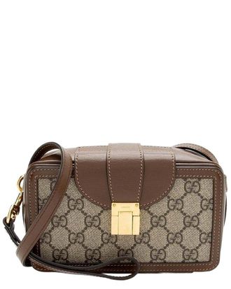 Gucci Beige Gg Supreme Canvas Clasp Camera Bag (Authentic Pre-Loved)