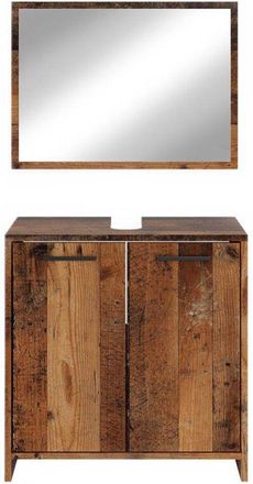 Vicco Conjunto de muebles de baño Kiko, Roble rústico, 2 partes