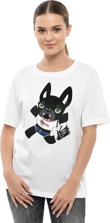 Dsquared2 White Graphic Crew Neck T-Shirt