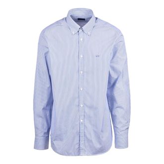 Paul & Shark Cotton Shirt - Heren - Zakelijke Overhemden - Blauw - 2XL - Katoen - Overhemden
