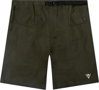 South2 West8 Cargo corti con logo - Verde