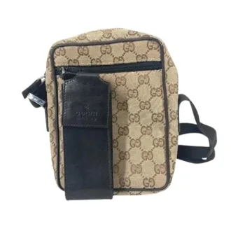 Gucci Vintage, unisex, Bruin, ONE Size, Leer, Pre-owned Vintage Pochette Pouch
