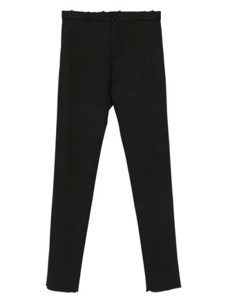 Incotex frayed-hem pants - men - Fabric - 54 - Black