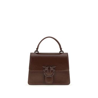 Pinko Brown Goatskin Womens Handbag
