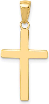 Diamond2Deal 10k Gold Polished Cross Pendant