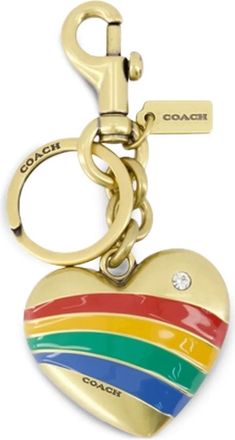 Coach Portachiavi con cuore arcobaleno - Oro