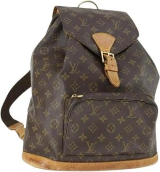 Louis Vuitton Pre-owned Backpacks, female, Brown, Size: ONE SIZE Pre-owned Canvas Backpack