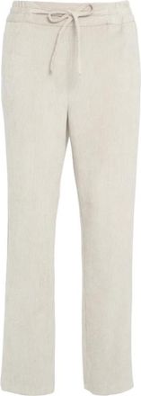 Gender Broeken, Dames, Beige, S, Ribfluwelen Broek Beige Elegant Uiterlijk