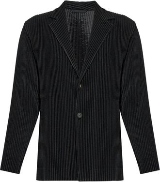 Issey Miyake Jassen, Heren, Zwart, L, Polyester, Pliss&eacute; Jas