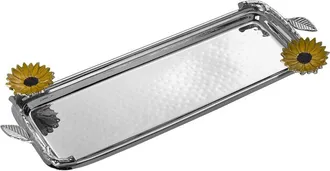 Mikasa Sunflower Stainless Steel Long Serving Tray