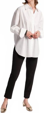 Frances Valentine Lucy Japanese Stretch Cigarette Pants In Black