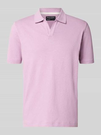 Marc O'Polo Regular Fit Poloshirt aus Baumwoll-Leinen-Mix in Flieder, Gr&ouml;&szlig;e XXXL
