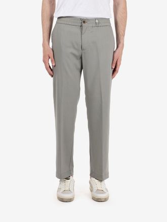 Myths Pantaloni in fresco lana verde salvia