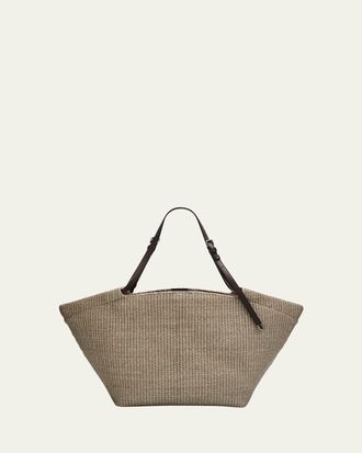 Brunello Cucinelli Large Raffia Tote Bag