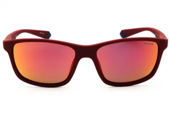 Polaroid PLD2153S Polarized Rectangular Sunglasses - Red