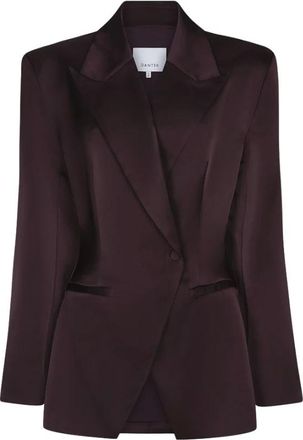 Dante6 Rush Tailored Satin Blazer - Dames - Jassen - Bruin - Maat: L Satijn