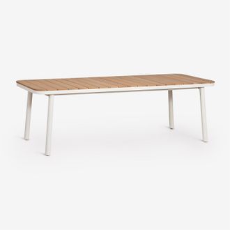Sklum Mesa De Jard&iacute;n Rectangular 240-300x100 Cm Extensible En Aluminio Mareiran Sklum