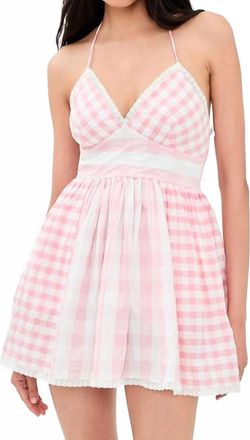 LoveShackFancy Arletta Mini Dress In Watermelon Waves