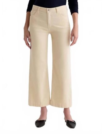 AG - Adriano Goldschmied Saige Wide Leg Crop Jean In Opal Stone