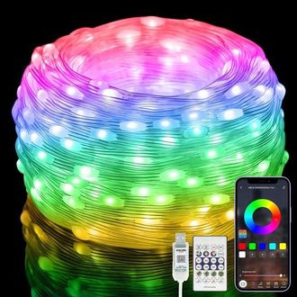 OEM Guirnalda De Luces Led De 10 M Con Control Remoto/aplicaci&oacute;n - Rgb Resistente Al Agua Ip65 (varios Colores)