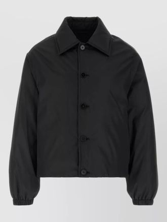 Jil Sander polyester padded jacket collared design cuffs