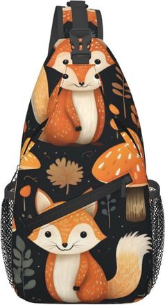 Generic Cute Fox Squirrel Chest Bag Trendy Crossbody Bag Anti Theft Crossbody Bags For Workout Casual Women