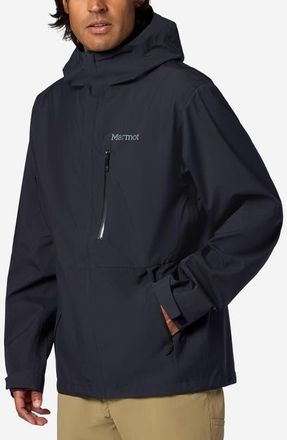 Marmot PreCip Eco Pro Waterproof Hooded Jacket in Black at Nordstrom, Size Xx-Large