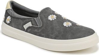 Blowfish Havasu Embroidered Slip-On Sneaker in Charcoal Grey Daisy Canvas at Nordstrom Rack, Size 6.5